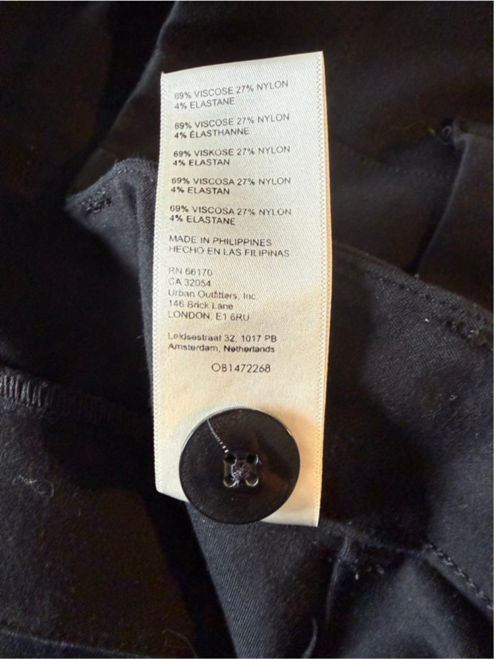 Anthropologie Maeve Colette cropped wide-leg pants black Size 27 - Picture 8 of 10